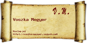 Voszka Megyer névjegykártya